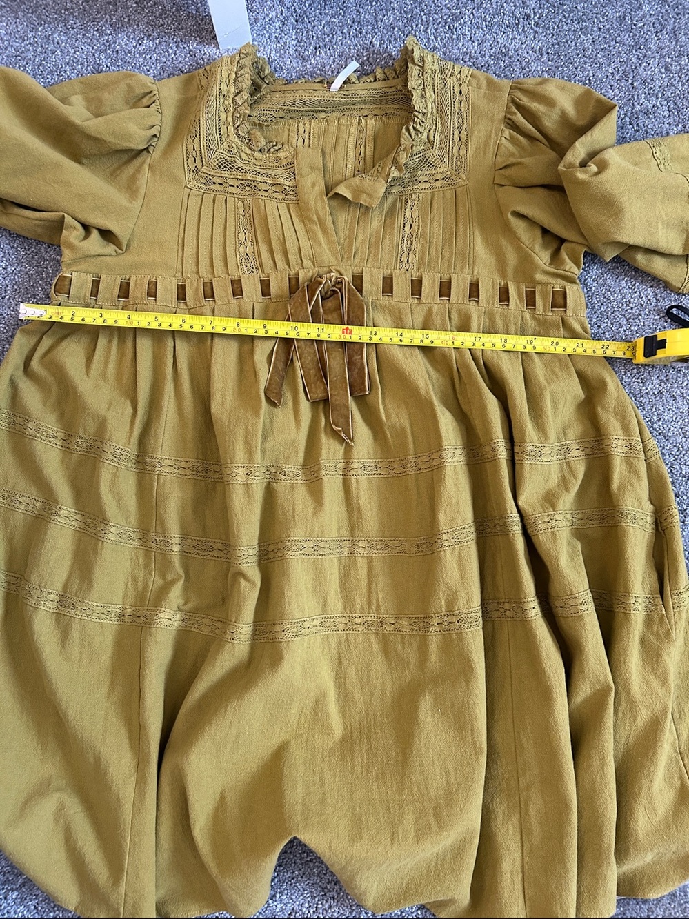 Free People Olive Green Long Sleeve Mini Dress - Picture 10 of 10